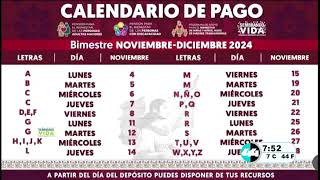 Calendario de pago Bienestar [upl. by Ahsircal]