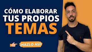 Cómo elaborar tu PROPIO TEMARIO 📚 Diferénciate para tener mejor nota [upl. by Shepperd]