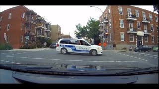 SPVM MTL POLICE RESPONDING  SQ PROVINCIAL POLICE WATCHING JACQUESCARTIER BRIDGE ENTRANCE FIREWORKS [upl. by Gawen]