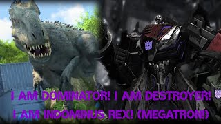 Dinosaurformers War For Cybertron I am Dominator I am Destroyer I am Indominus Rex [upl. by Eniluap]