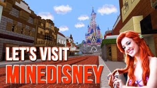 Lets Visit MineDisney DisneyLand Paris on Minecraft [upl. by Merissa]