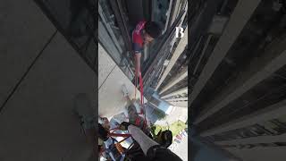 Daring Air Conditioner Installation Video By Technician Goes Viral [upl. by Enoyrt]