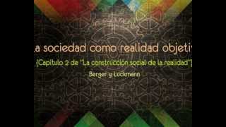 La construcción social de la realidadBerger y LuckmannLa sociedad como realidad objetivaParte2 [upl. by Norrahs196]