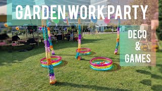 WORK GARDEN PARTY  DECO IDEAS  GAMES [upl. by Ardnaskela]