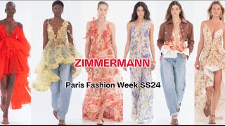 Zimmermann Spring 2024 Show  Paris Fashion Week [upl. by Bogoch678]