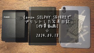 作業動画 Canon SHELPHY SQUAREでプリントした写真の日記をつけていく動画です✴︎クルールフォンセ✴︎見開き2週間ダイアリー✴︎iPad mini6✴︎（20240318） [upl. by Evoy]