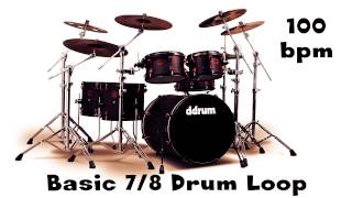 Basic 78 Drum Loop 100 bpm [upl. by Eciryt117]