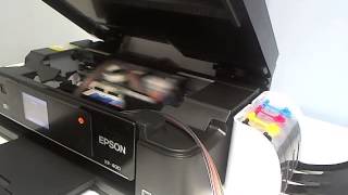 Continuous ink system CISS EPSON XP400 XP200 XP300 Workforce 2530 2540 printers [upl. by Esra]