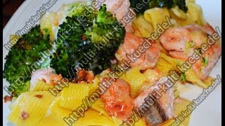 Rezept  NUDELAUFLAUF mit Lachs und Brokkoli [upl. by Casilda233]