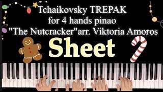 🎹Tchaikovsky 🎄TREPAK 🎅🏻 for 4 hands pinao middle level quotThe Nutcrackerquot Christmas piano [upl. by Ahsykal]