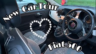 NEW CAR TOUR  FIAT 500  PoppyRose💕 [upl. by Hayifas]