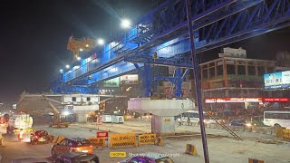 kompally flyover ll Night view ll nh44 hyderabad  nizamabad Highway [upl. by Nyltiak]