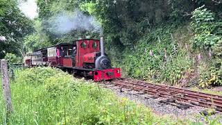 Launceston Steam Railway “Covertcoat” departs New Mills 100624 [upl. by Attenwahs]