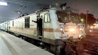 First day First Electric Loco show of train 22475 BKN CBE AC SF EXPRESS [upl. by Dorri42]