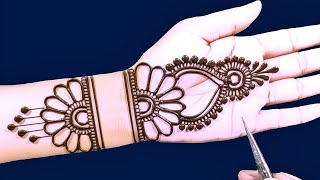 easy simple mehndi design new  arabic mehndi latest design  new latest henna mehandi design [upl. by Aieki]