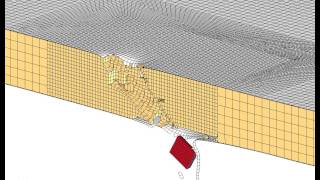 LSDYNA Projectile Penetration Through Sandwich Panel [upl. by Anerb]