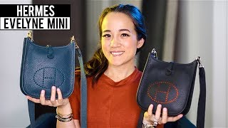 HERMES EVELYNE 16 MINI BAG  7RP LINSERT REVIEW  What Fits Inside  First Impressions [upl. by Franck]