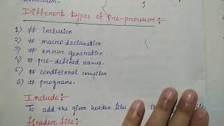 preprocessor directive in c in hindi  Object oriented C  Lec6  Niharika Panda [upl. by Nwotna354]