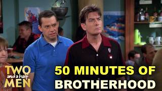 Supercut Charlie and Alan Brothers Extraordinaire  Two and a Half Men [upl. by Namzed]