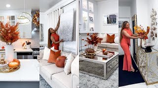 HOME DECORATING IDEAS  COZY FALL LIVINGROOM amp KITCHEN TRANSFORMATION  OMABELLETV [upl. by Emil]