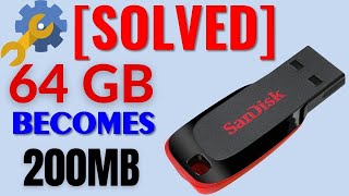 How to Fix Pen Drive 64GB Becomes 200MB [upl. by Phia]