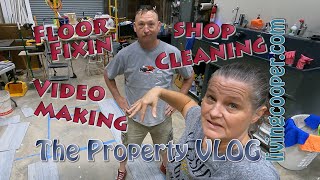 Living Cooper  Property VLOG  Floor Fixin Video Making Shop Cleaning [upl. by Oicneconi]