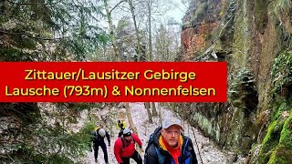 Zittauer Gebirge Carolafelsen  Lausche  Felsengasse  Jonsdorf  Januar 2024 [upl. by Oswal]