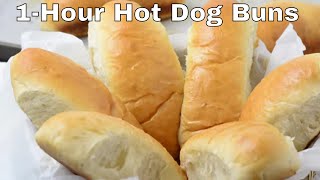 1 Hour Hot Dog Bread  Easier than you think [upl. by Paapanen294]