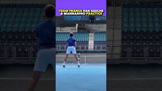 VAN ASSCHE amp MANNARINO PRACTICE tennis shorts [upl. by Enar11]