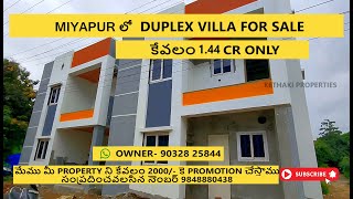 SOLD OUTDUPLEX VILLAS SALE MIYAPUR HYDERABADviralindependenthouse realestatekethakiproperties [upl. by Judon999]