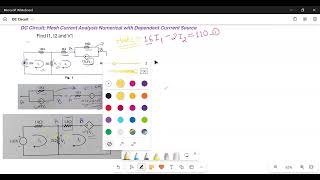 DC Circuit Mesh Current Analysis Numerical Problem Solution which contains Dependent Current Source [upl. by Iseabal]