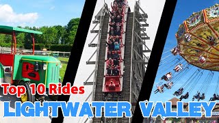 Top 10 rides at Lightwater Valley  2021 [upl. by Ryan]