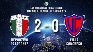 LRF  Resumen  Dep Patagones 2 vs Villa Congreso 0  Fecha 6 [upl. by Anrahc]