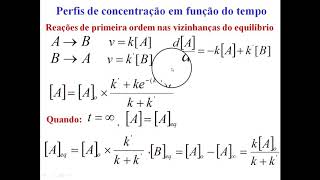 Cinética Química  Perfis de Concentração aula 8 [upl. by Lebbie]