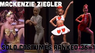 Mackenzie Ziegler Solo Costumes Ranked 361 [upl. by Dorris]