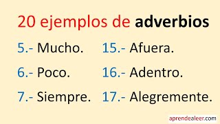 👩🏻‍🏫 ADVERBIOS y FRASES ADVERBIALES  Tipos de adverbios 🔴 [upl. by Hippel]