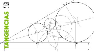 Circunferencias Tangentes a 2 Rectas y 1 Circunferencia  2 de 2  Tangencias por Potencia [upl. by Noitsirhc947]