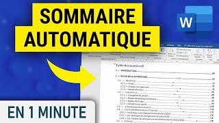 Faire un sommaire automatique facilement sur Word [upl. by Heisser]