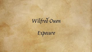 Wilfred Owen  Exposure [upl. by Kieran]