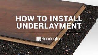 How to Install Floor Underlayment FlooringInc [upl. by Naeloj301]