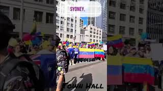 Venezolanos en Sydney Australia se encuentran en el Town Hall [upl. by Ahseile]