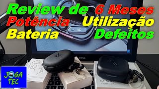 Review 6 meses Fones KZ ZSN PRO X  Bluetooh AZ09  Bateria  Defeitos [upl. by Nelleyram]