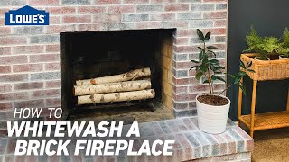 How to Whitewash a Brick Fireplace [upl. by Aidne]