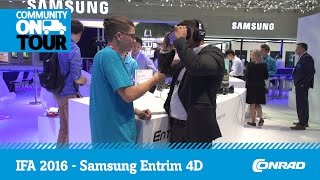 IFA 2016  Entrim 4D  Samsung macht Virtual Reality mit einem Headset spürbar  Conrad [upl. by Ahsiuq]