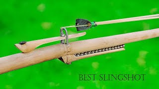 bamboo slingshot  slingshot from bamboo with flexible storage  Wood Art TG [upl. by Aidam]