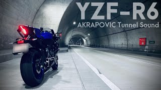 AKRAPOVIC Tunnel Sound  YAMAHA YZFR6 [upl. by Oetsira]