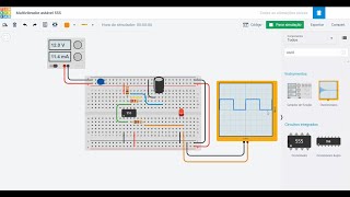 Multivibrador astável com CI 555 [upl. by Nnaxor523]