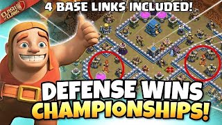 Defense Wins CHAMPIONSHIPS Best TH12 War Bases with LINKS from TH12 Finals  Clash of Clans [upl. by Odeen]