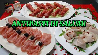 3 IDEE DI ANTIPASTI DI SALUMI per i giorni di festa [upl. by Akenor]