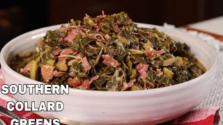 How To Make SOUTHERN Collard Greens  Southern Collard Greens w Smoked Turkey Legs [upl. by Ydennek]